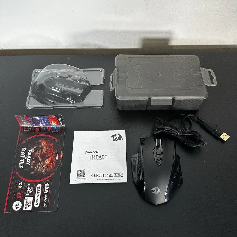 Redragon M908 Impact RGB MMO Wired Gaming Mouse 12400 DPI 18 Macro Buttons